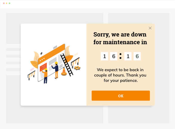maintenance notice