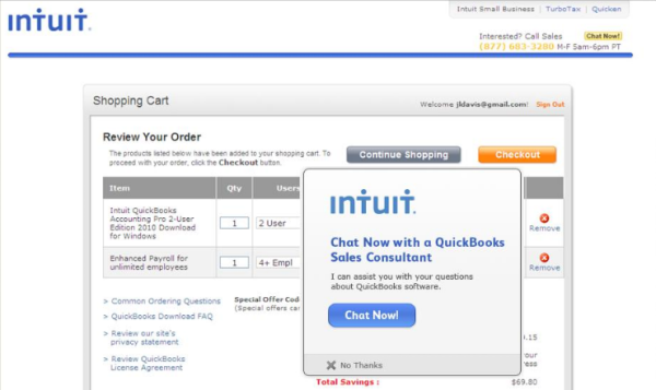 Proactive Chat Intuit 1