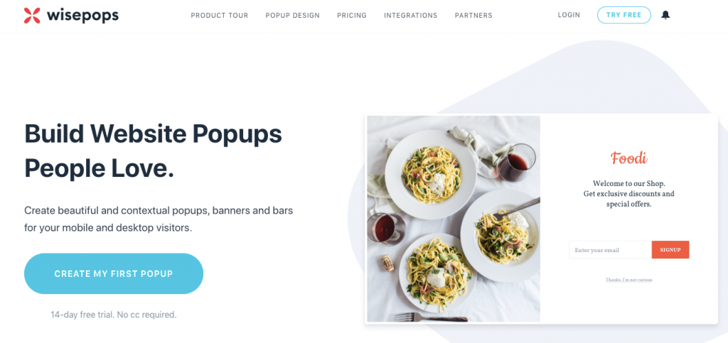 Wisepops exit intent popup tool