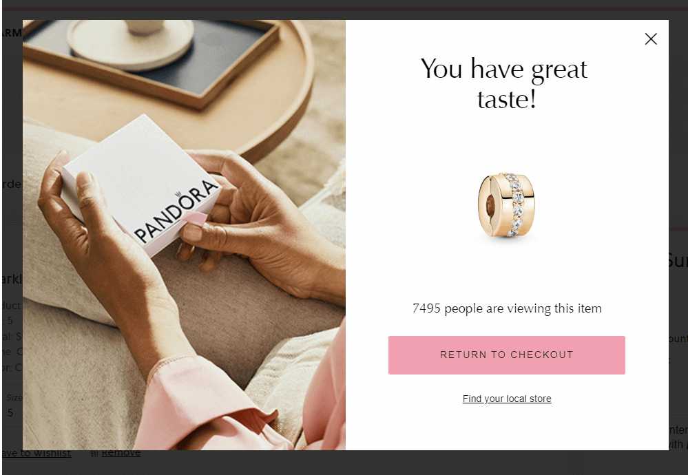 Pandora's popup