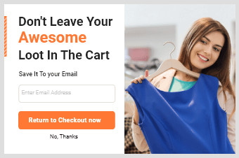 customer gets a popup displaying 