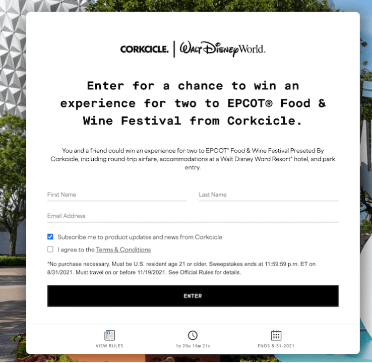 Corkcicle: Exit Intent Popup Examples