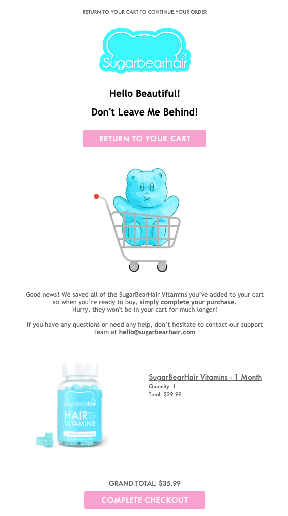 Abandoned Cart Email Examples to Win Customers