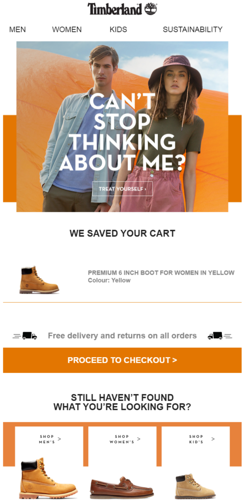 Fourth Abandoned Cart Email Examples to Win Customers