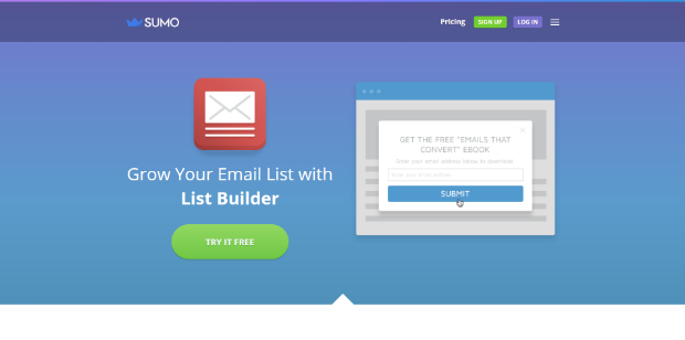 Sumo.me used as a Lead Generation Software