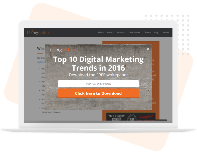High Converting Website Overlays Examples Living Online