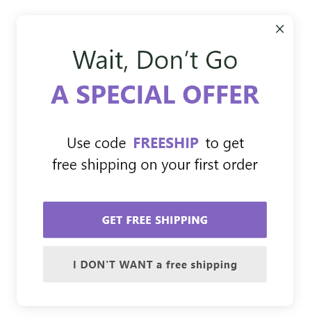 Offer a Free Shipping