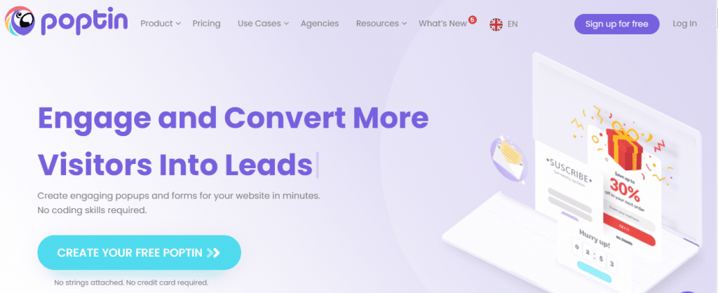 OptiMonk Alternatives for Lead Generation Poptin