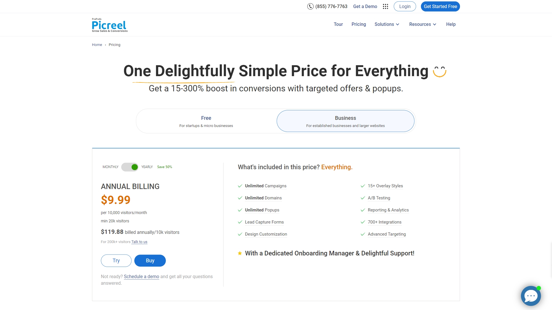 Picreel Pricing