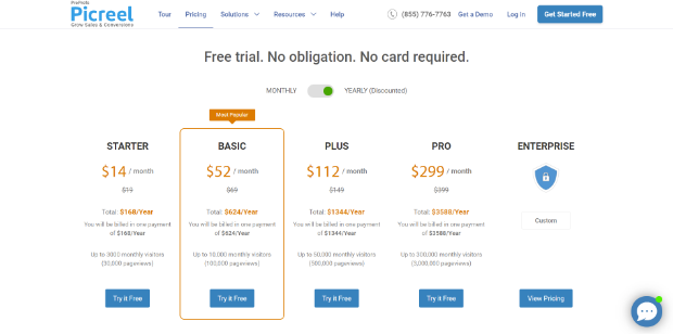 Picreel Pricing
