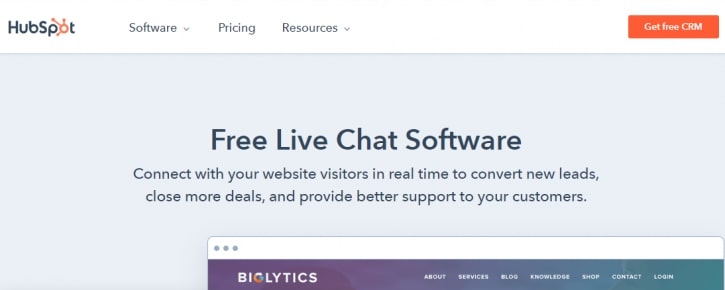 HubSpot Live Chat