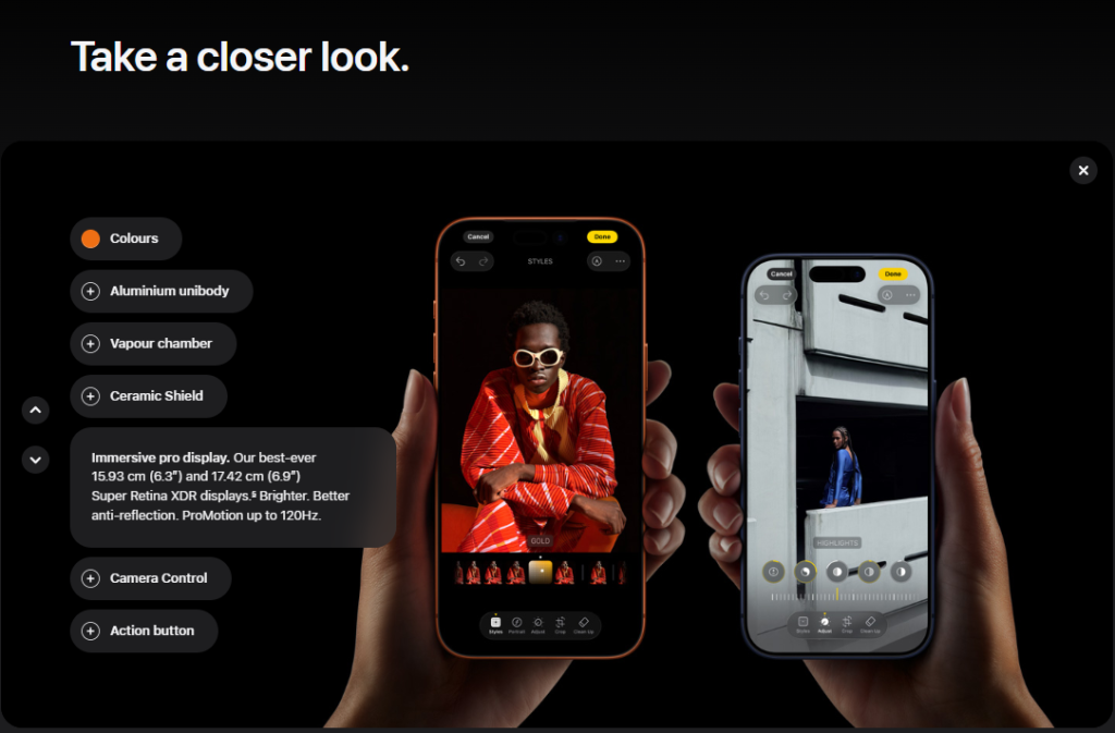 Provide Detailed Product Descriptions like Apple