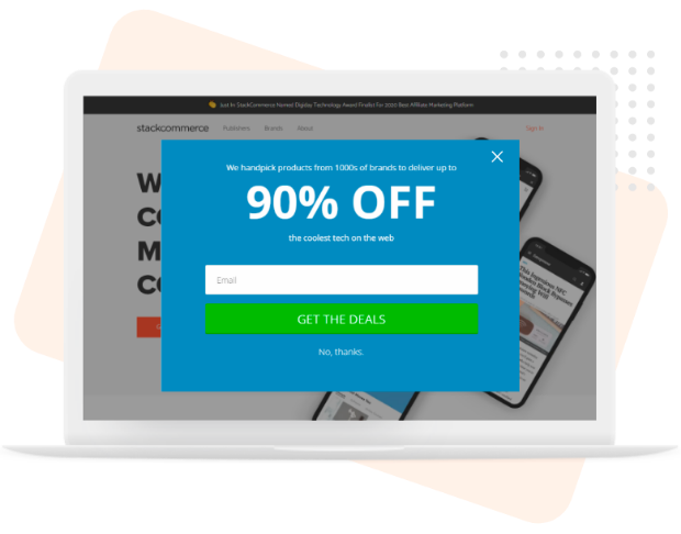 eCommerce Popup Examples Stackcommerce