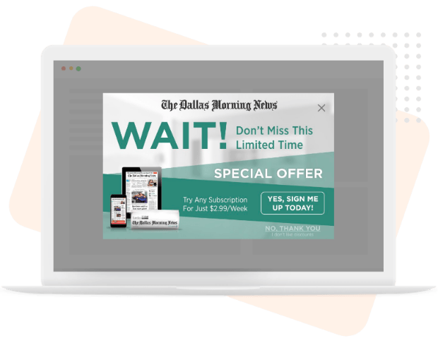 Best eCommerce Popup Design Examples The Dallas Morning News