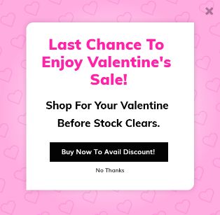 Valentine’s Day Special Flash Sales Bar