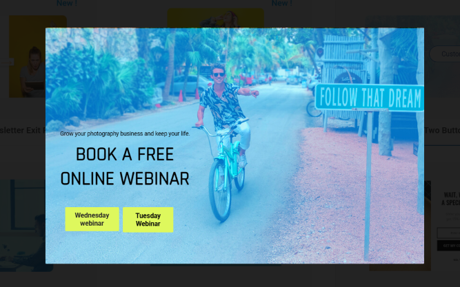 how to generate leads popup example 2