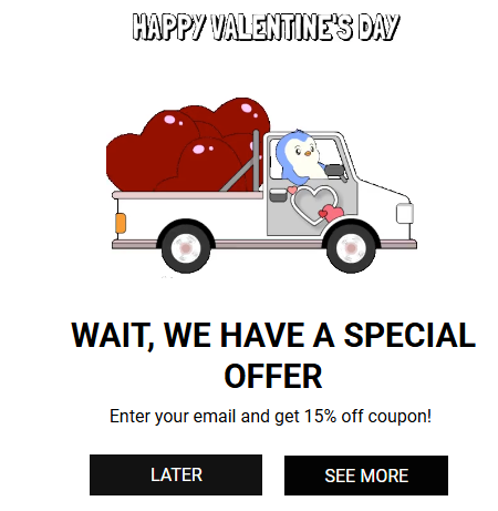Valentine&rsquo;s Day Video Popup