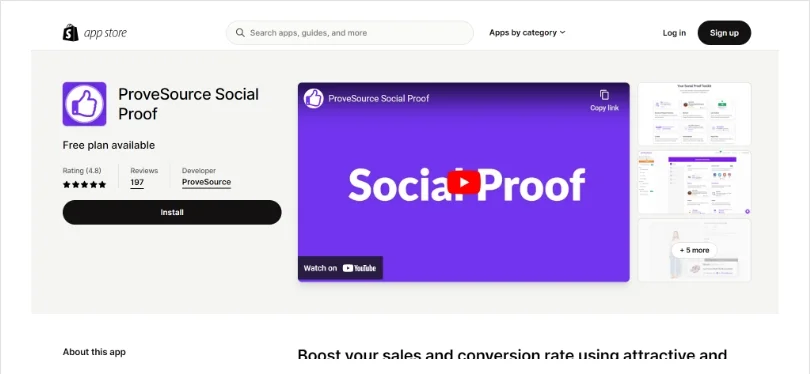 ProveSource Social Proof