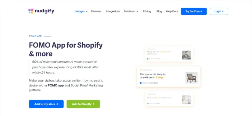 Nudgify Social Proof + Sales Pop