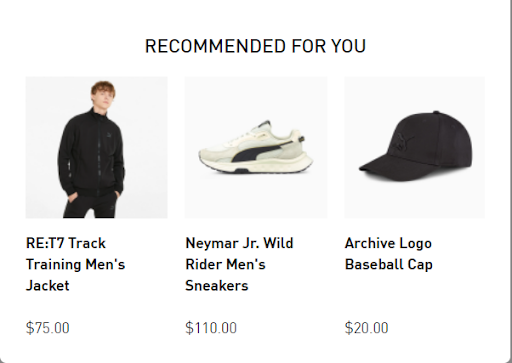 product recommendation popups