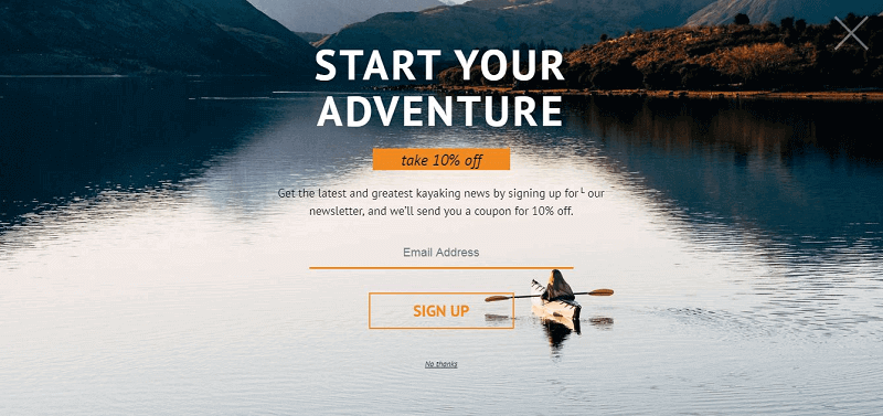 Signs Up Popup