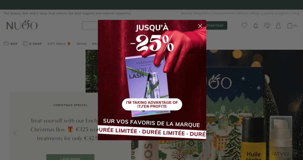 Nuoo Discount and Urgency Email Popup Example