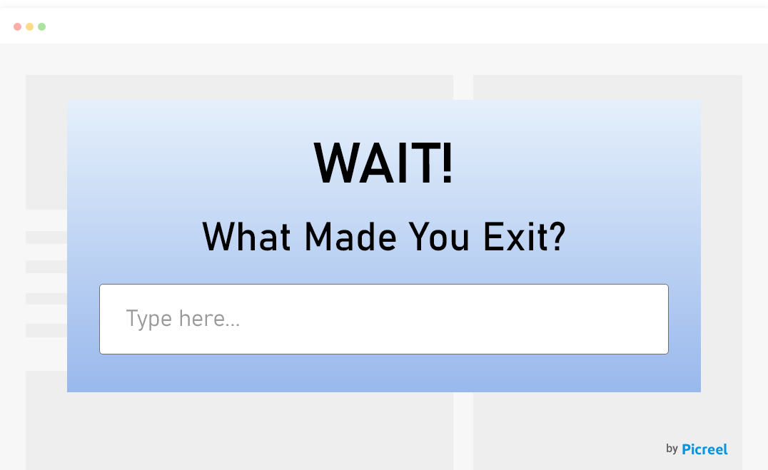 Exit-Intent Popup - Picreel