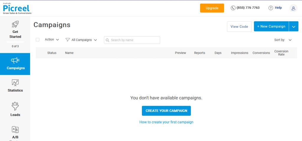 Create a Popup Campaign
