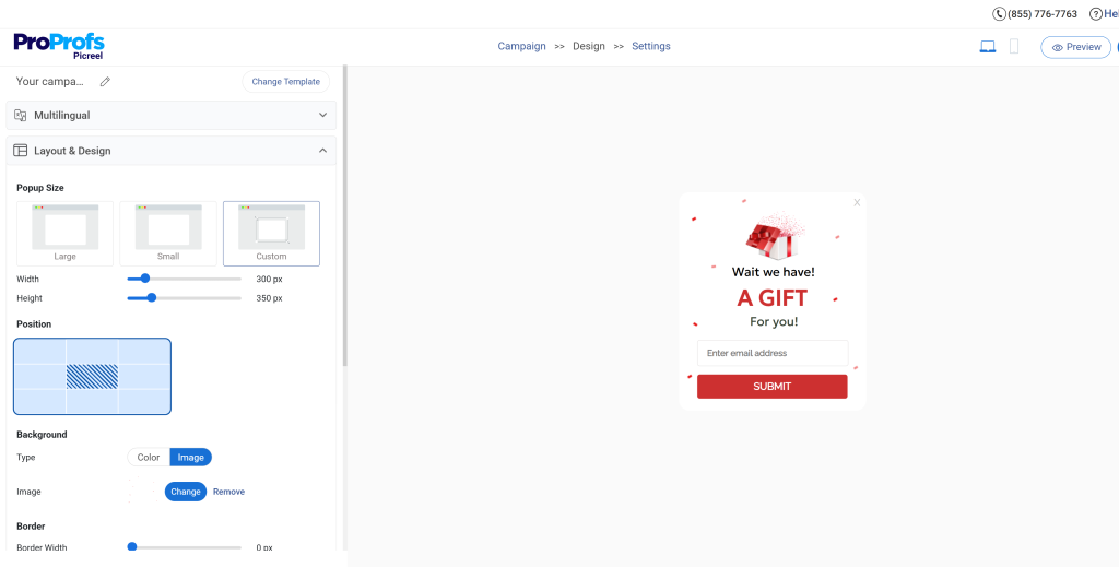LightBox Popup Campaign Dashboard
