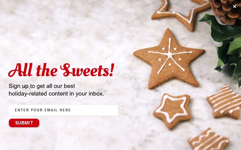 email popup