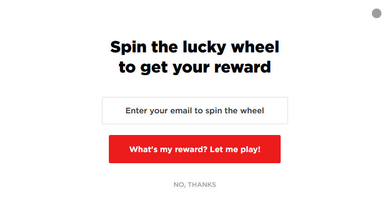 signing up for a newsletter