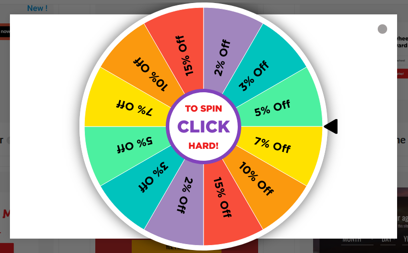 Spin to Win Coupon Popup, Wheel Popup to Boost Engagement