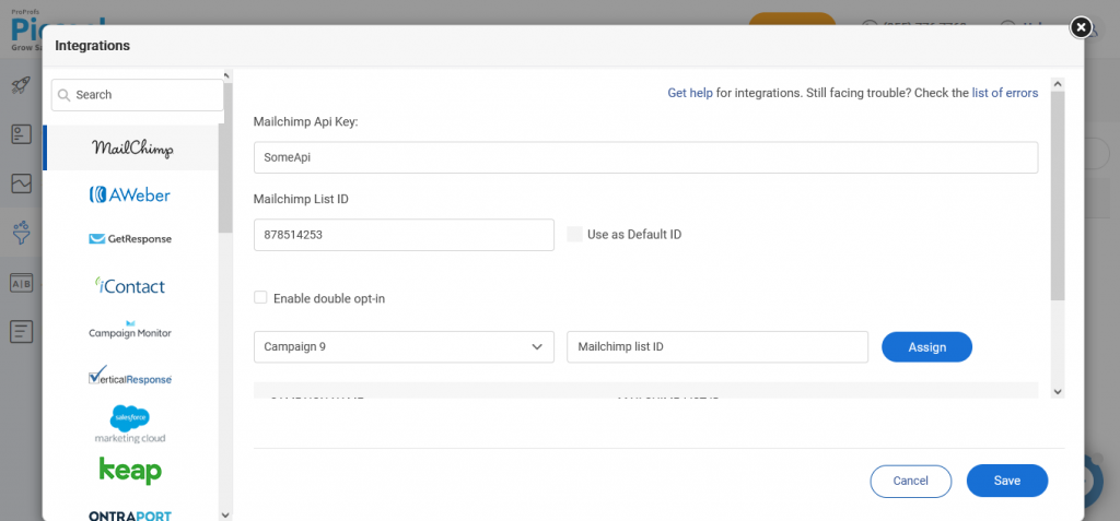 Integrate With Your Email Service Provider