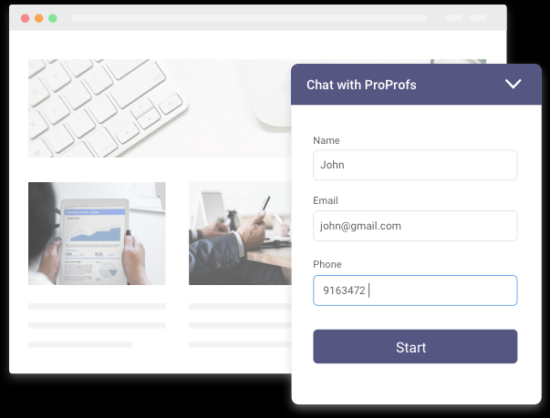 Use a live chat app or chatbot