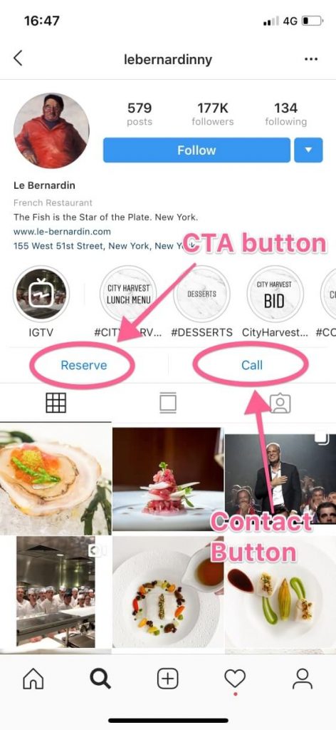 Add a call to action to your Instagram bio