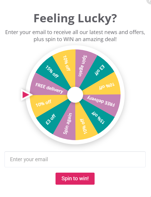Gamification exit intent Popup Example
The Knitting Network
