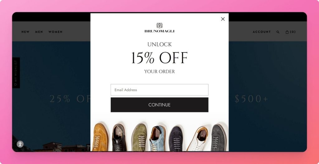 Bruno Magli's Discount Popup