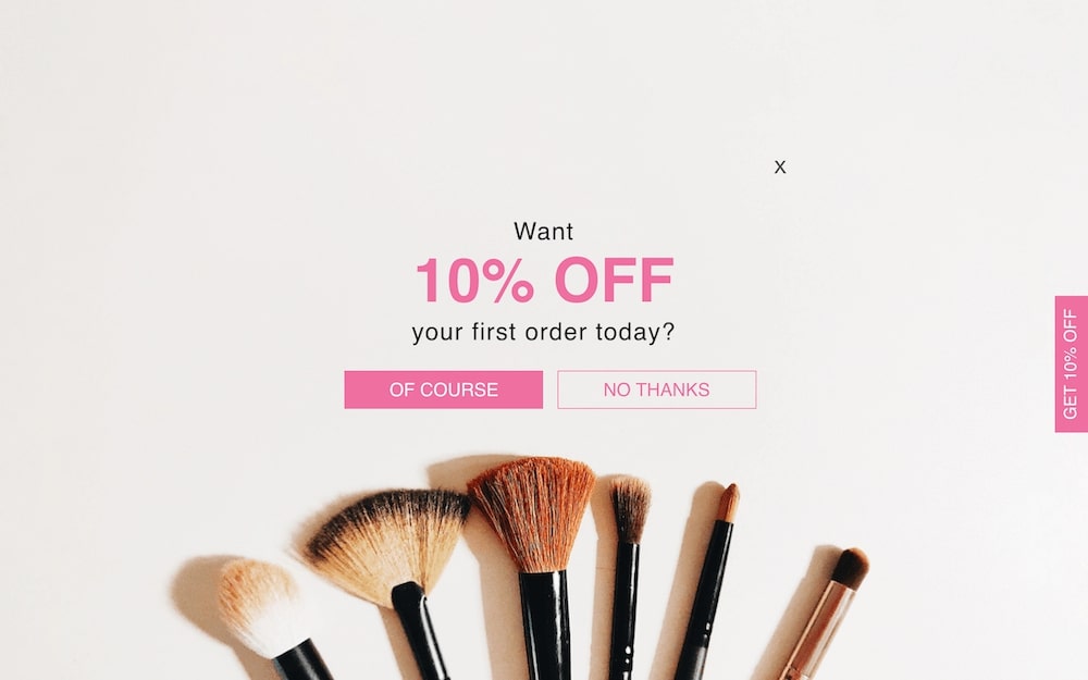 Cosmetic Capital's Full-Page Discount Popup