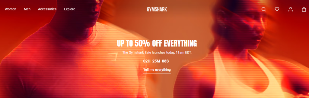 1. Gymshark (Countdown Timer / Urgency Popup)