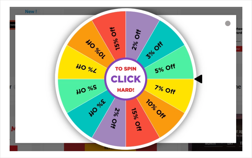 Spin to Win wheel discount