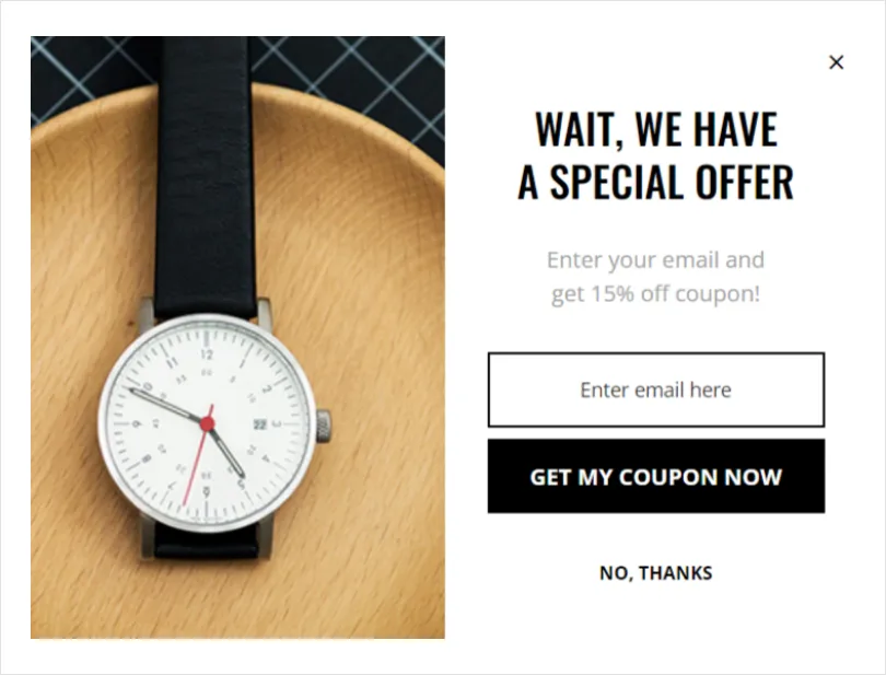 Use Exit Intent Popups to Target Leaving Customers