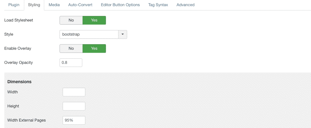 configuration pag