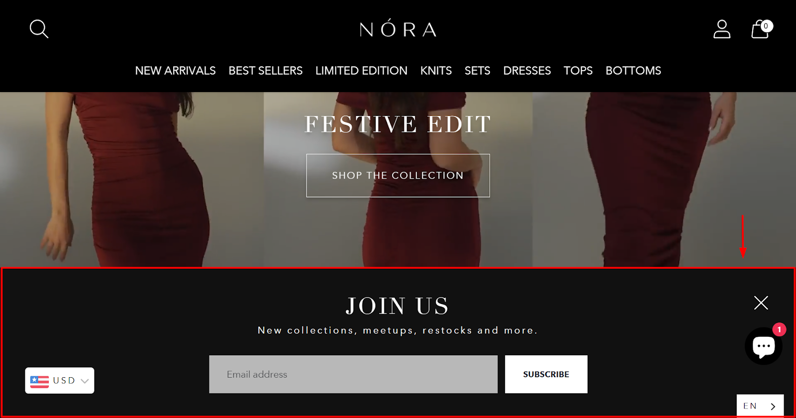 Newsletter Signup Examples Nora