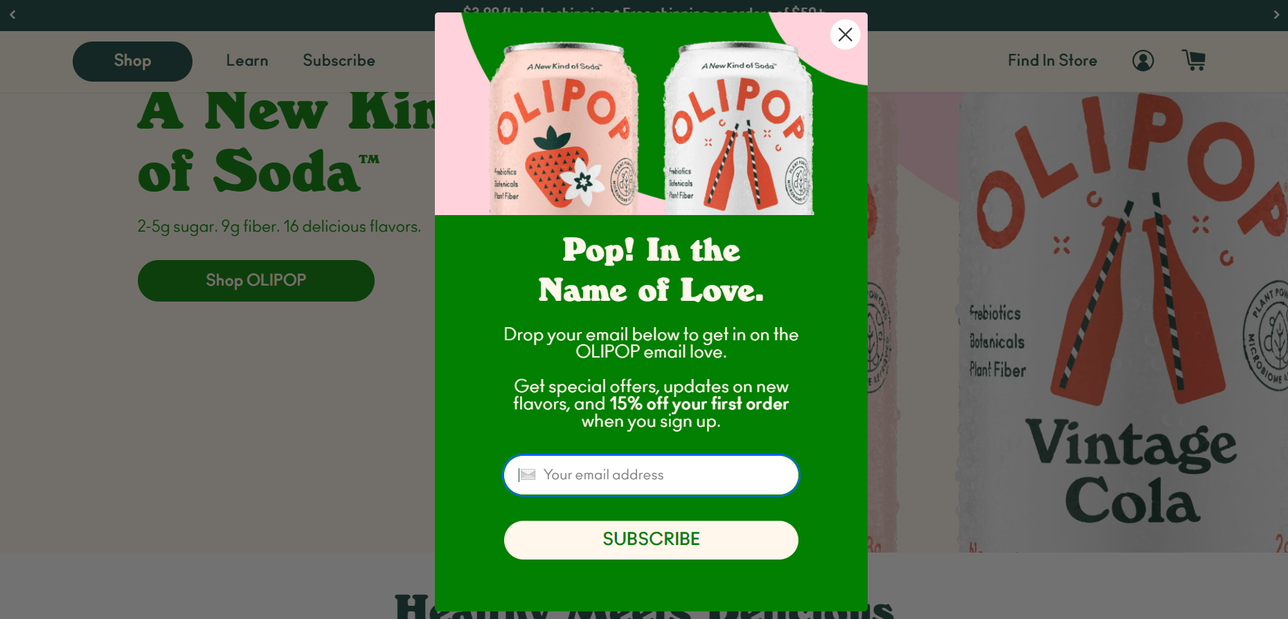 Newsletter Signup Examples Olipop