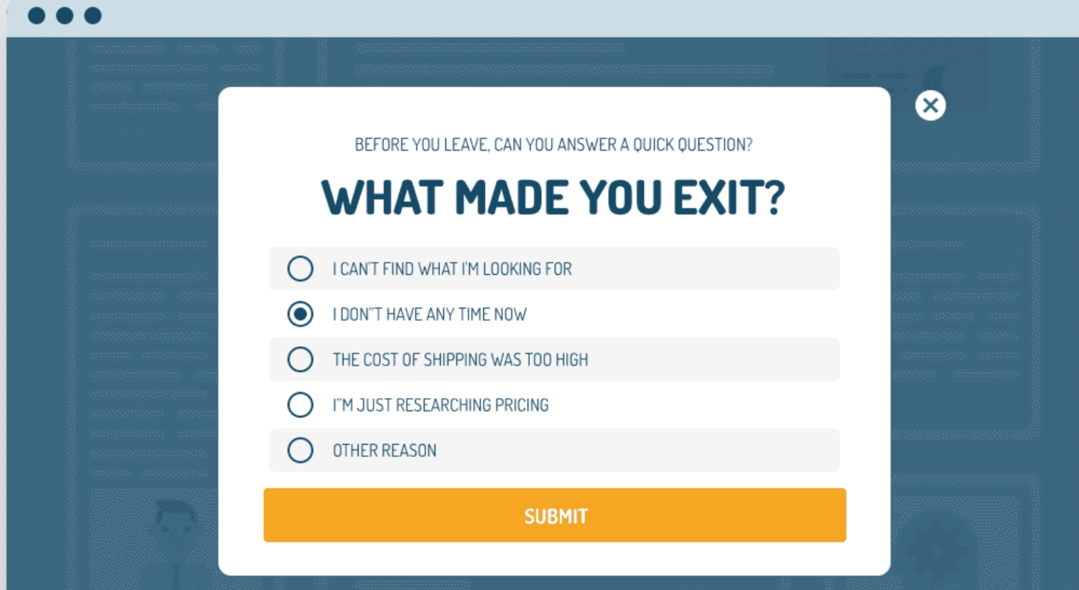 Exit-Intent Customer Feedback Popups