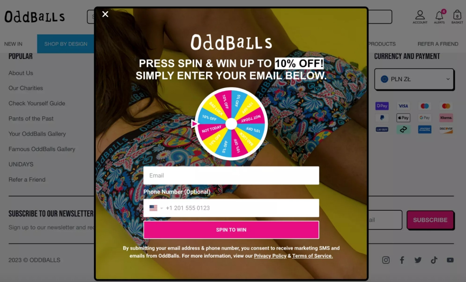 Conversion-boosting spin wheel Popups