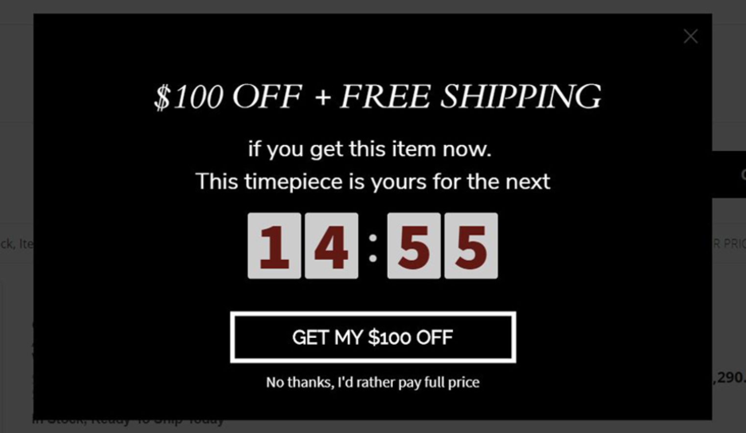 Free Shipping Sidemessage Popups