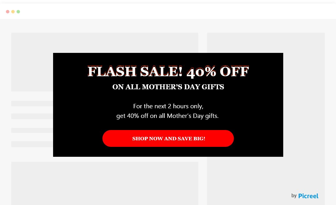 Flash Sale Popups