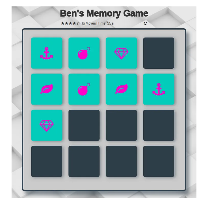 Memory Match Challenge Popups