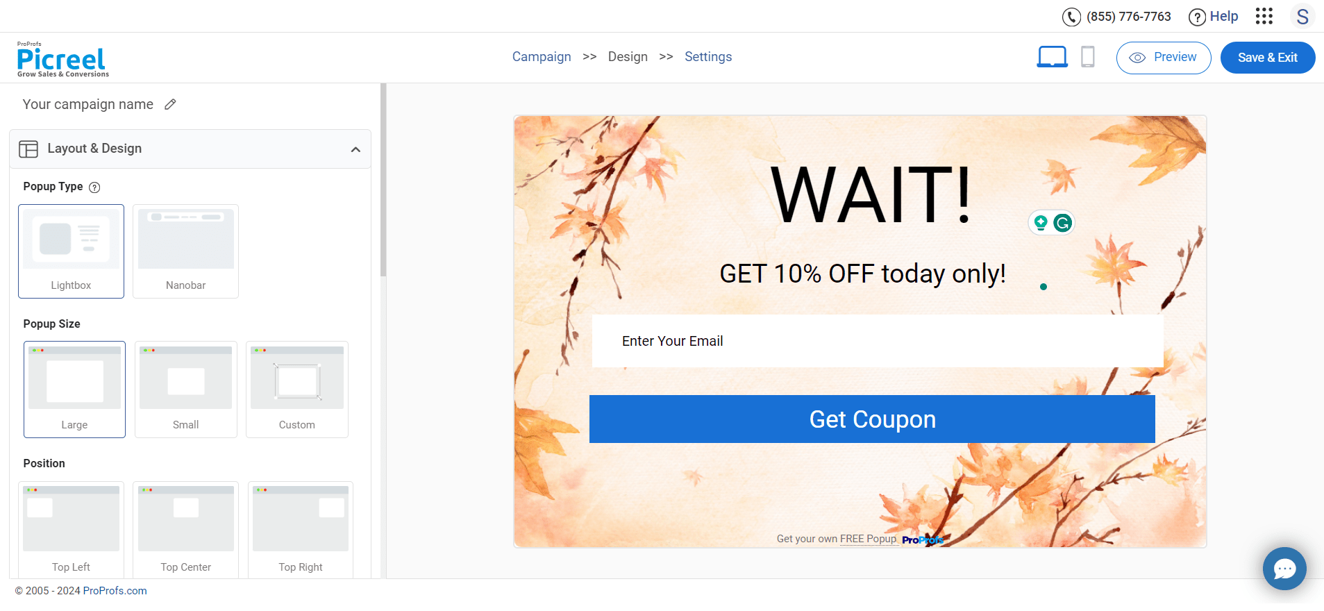 full-personalize popup
